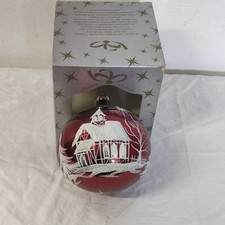 Mundgeblasene Weihnachtskugel handbemalt. Reine Handarbeit Diamant Glaskugel.