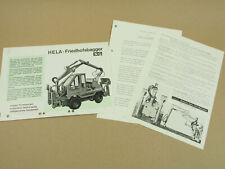 Prospekt Lanz Hela NG Friedhofsbagger 1979 + Verkaufsargumente + AL405 AL402
