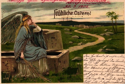 Ostern engel sign - sign., mailick