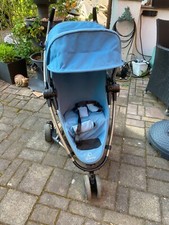 Kinderwagen Buggy faltbar Marke Quinny 3 Räder hellblau