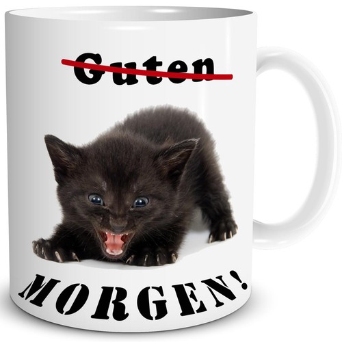 Tasse katze morgen muffel - morgen,