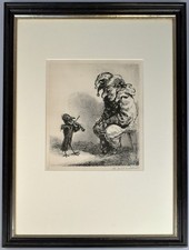 Weber, Kasper mit Schellenkappe. [Signierte Original-Lithografie, gerahmt].