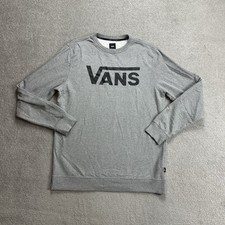 VANS Herren Pullover Sweatshirt Gr XL Skate Sport Classic Logo Pulli 13006 Grau