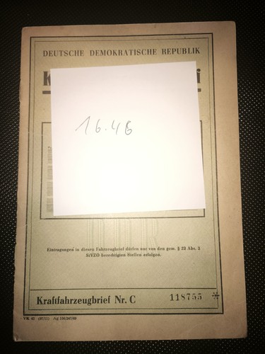 150 ddr kfz brief - ddr,