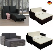2-tlg.Gartenmöbel Poly Rattan