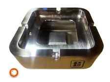 1980er Kultmarke F6 Werbe-Aschenbecher neu/NOS in OVP Edelstahl silber 12cm neu