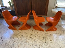 Set of 4 Space Age Orange