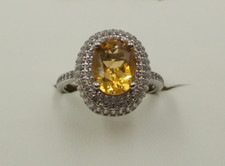Citrin - Ring,  Sterlingsilber