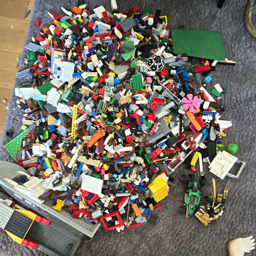 Gemischte lego bauteile und - bauteile,