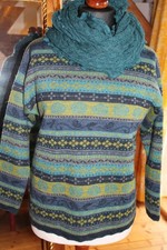 Flomax Oversize Pulli Rosalia Blau/Töne;Gr.40/42+44/46 100% Schurwolle; kbT; Neu