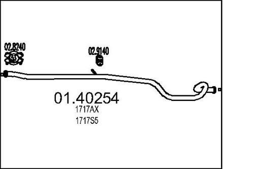 Mts 40254 exhaust pipe - mts,