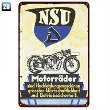 Blechschild NSU Motorrad