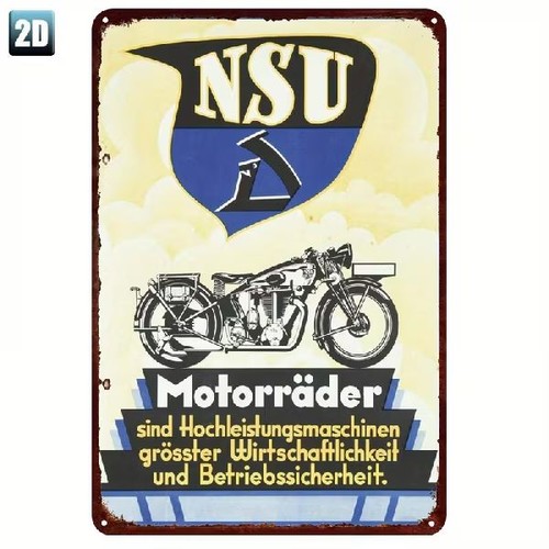 Blechschild nsu motorrad - blechschild,