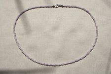 Top Halskette/ Armband mit Kunzit, 3 mm Kugel facettiert, 40-48 cm, 925 Silber