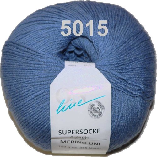 Supersocke merino fach uni - merino, 6-fach