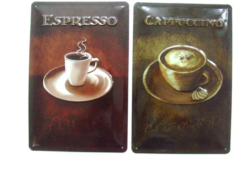 Blech bild espresso cappuccino - espresso,