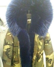 Kult Camouflage Jacke Parka Fell grosse Kapuze SNeu