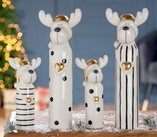 Elch Loving mit Herz schwarz-weiß (G21094) Weihnachtsdeko