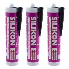 3x Silikon schwarz 310ml
