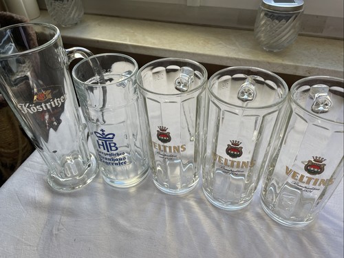 Bierkrüge glas henkel - 5,