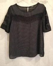 Bluse schwarz Ärmel und vorne