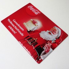 COCA COLA Altes Blechschild Essen um 1995 PERFEKT Limonade Santa Claus Christmas