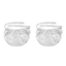  2 PCS Weiße Kochschürze