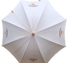 Regenschirm Schirm CAMEL hell / beige Holzgriff Ø 105 cm * alt