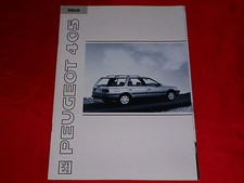 PEUGEOT 405 Break GLI GLD GRI 1.6 GRI 1.9 GRD GRDT SRI Prospekt Brochure 1991