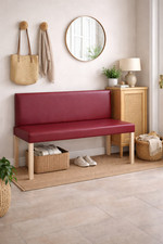 Flurbank Sitzbank Weinrot