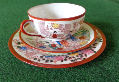 Asiatische tee service tlg - tee, 3-tlg