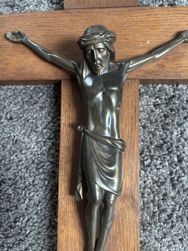 Altes holzkreuz kruzifix mit - altes,