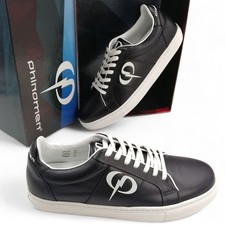 PHINOMEN Damen Luxus Sneaker - Gr. 37 Echt-Leder Schuhe Handarbeit Schwarz/Weiß