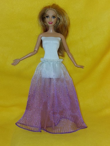 Barbie kleid lila weiß - barbie,