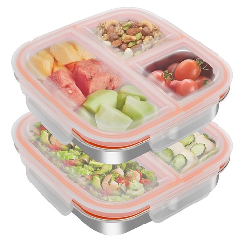 Edelstahl snackbox fächer - snackbox,