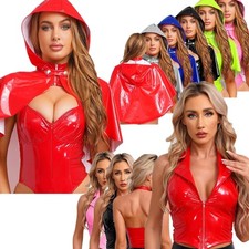 Damen gothic wetlook umhang - wetlook,