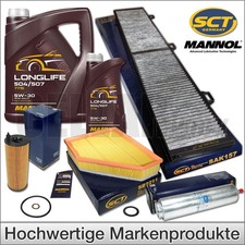 Inspektionspaket Filter 6L 5W30 für BMW 1er E81 E82 E87 E88 116d 118d 120d 123d
