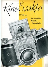 Seltenes IHAGEE DRESDEN Prospekt KINE-EXAKTA Kamera Broschüre Primoplan (Y5190
