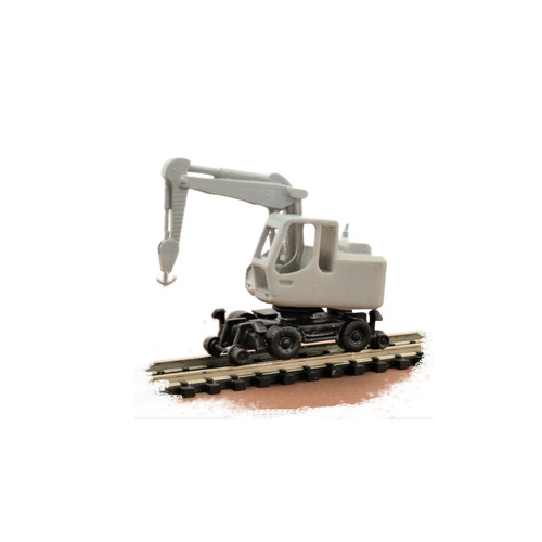 Zweiwegebagger grau mit - , haken