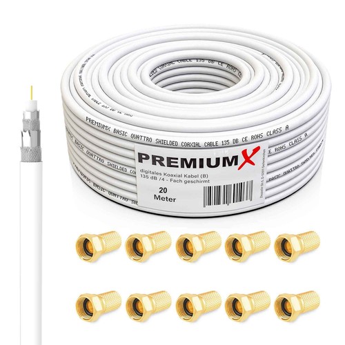Premiumx 20m koaxialkabel - premiumx,