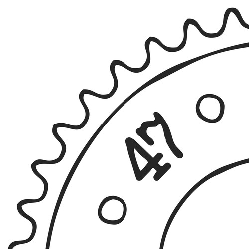 Stahl kettenrad zähne - 47,
