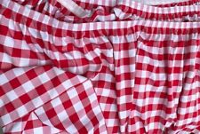 Buffet Tischverkleidung Tischrock Neuwertig - rot-weiß kariert, ca. 580x73cm