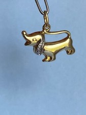 333 Gelbgold ( 8 kt ) Charm Anhänger Dackel / Hund