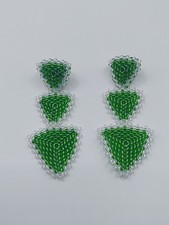 Ohrstecker Grün 6 Cm Lang