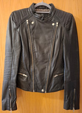 Lederjacke Damen 100% Lammleder v. RINO & PELLE kurz schwarz Gr.36/38 NEU