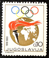 Olympia-Woche Ringe Fackel