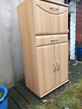 Beistell-Schrank für Wohnzimmer, Esszimmer, Diele. Buchen-Optik.  130 / 65 / 40 