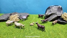 8 Stück Longhorn Rinder aus Resin Spur H0 (1:87) für Amerika Diorama Modellbau