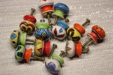 Keramikknopf/Schrankknopf Metall/Keramik♥Keramikgriff♥Türknauf 3 cm Durchmesser