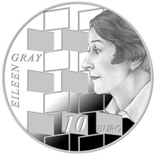Silbermünze Eileen Gray Modernes Europa 2016 - Irland - im Etui - 28,28 gr PP